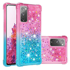 Custodia Silicone Cover Morbida Bling-Bling S02 per Samsung Galaxy S20 Lite 5G Rosa