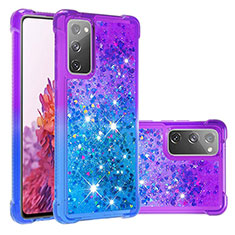 Custodia Silicone Cover Morbida Bling-Bling S02 per Samsung Galaxy S20 Lite 5G Viola