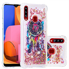 Custodia Silicone Cover Morbida Bling-Bling S03 per Samsung Galaxy A20s Multicolore