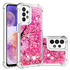 Custodia Silicone Cover Morbida Bling-Bling S03 per Samsung Galaxy A23 5G Rosa Caldo