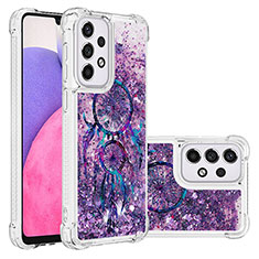 Custodia Silicone Cover Morbida Bling-Bling S03 per Samsung Galaxy A33 5G Viola