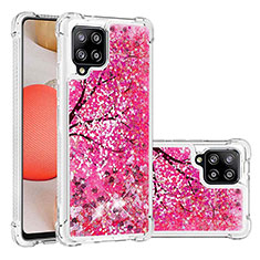 Custodia Silicone Cover Morbida Bling-Bling S03 per Samsung Galaxy A42 5G Rosa Caldo