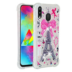 Custodia Silicone Cover Morbida Bling-Bling S03 per Samsung Galaxy M20 Multicolore