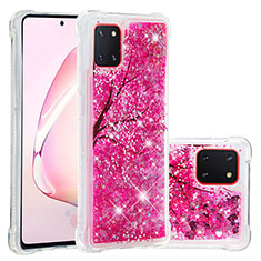 Custodia Silicone Cover Morbida Bling-Bling S03 per Samsung Galaxy M60s Rosa Caldo