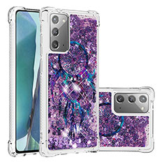 Custodia Silicone Cover Morbida Bling-Bling S03 per Samsung Galaxy Note 20 5G Viola