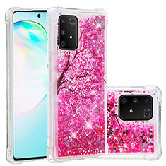 Custodia Silicone Cover Morbida Bling-Bling S03 per Samsung Galaxy S10 Lite Rosa Caldo