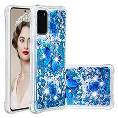 Custodia Silicone Cover Morbida Bling-Bling S03 per Samsung Galaxy S20 5G Blu