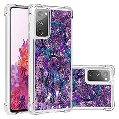 Custodia Silicone Cover Morbida Bling-Bling S03 per Samsung Galaxy S20 FE (2022) 5G Viola