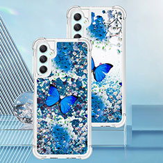 Custodia Silicone Cover Morbida Bling-Bling YB1 per Samsung Galaxy A25 5G Blu