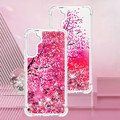 Custodia Silicone Cover Morbida Bling-Bling YB1 per Samsung Galaxy A34 5G Rosa Caldo