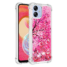 Custodia Silicone Cover Morbida Bling-Bling YB1 per Samsung Galaxy M04 Rosa Caldo