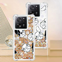 Custodia Silicone Cover Morbida Bling-Bling YB1 per Xiaomi Mi 13T 5G Oro