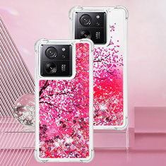Custodia Silicone Cover Morbida Bling-Bling YB1 per Xiaomi Mi 13T 5G Rosa Caldo