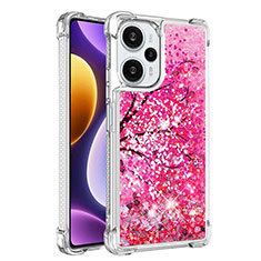 Custodia Silicone Cover Morbida Bling-Bling YB1 per Xiaomi Poco F5 5G Rosa Caldo