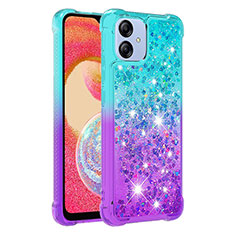 Custodia Silicone Cover Morbida Bling-Bling YB2 per Samsung Galaxy A04 4G Cielo Blu