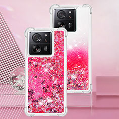 Custodia Silicone Cover Morbida Bling-Bling YB3 per Xiaomi Mi 13T 5G Rosa Caldo
