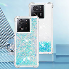Custodia Silicone Cover Morbida Bling-Bling YB3 per Xiaomi Mi 13T Pro 5G Cielo Blu