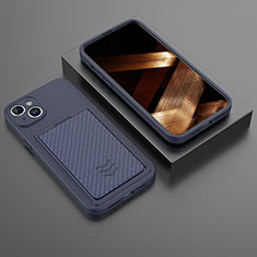 Custodia Silicone Cover Morbida KC1 per Apple iPhone 15 Plus Blu