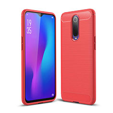 Custodia Silicone Cover Morbida Line C01 per Oppo R17 Pro Rosso