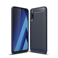 Custodia Silicone Cover Morbida Line C01 per Samsung Galaxy A70 Blu