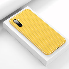 Custodia Silicone Cover Morbida Line C01 per Samsung Galaxy Note 10 Giallo