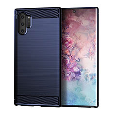 Custodia Silicone Cover Morbida Line C01 per Samsung Galaxy Note 10 Plus 5G Blu