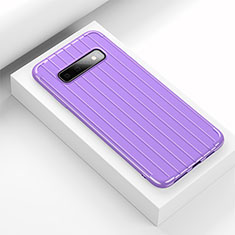 Custodia Silicone Cover Morbida Line C01 per Samsung Galaxy S10 5G Viola