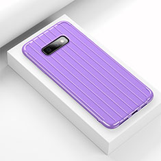 Custodia Silicone Cover Morbida Line C01 per Samsung Galaxy S10e Viola