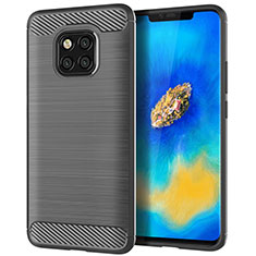 Custodia Silicone Cover Morbida Line C02 per Huawei Mate 20 Pro Grigio