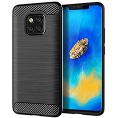 Custodia Silicone Cover Morbida Line C02 per Huawei Mate 20 Pro Nero