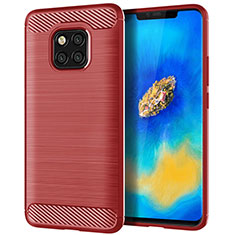 Custodia Silicone Cover Morbida Line C02 per Huawei Mate 20 Pro Rosso