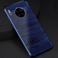Custodia Silicone Cover Morbida Line C02 per Huawei Mate 30 5G Blu