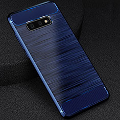 Custodia Silicone Cover Morbida Line C02 per Samsung Galaxy S10e Blu