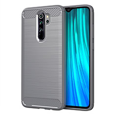 Custodia Silicone Cover Morbida Line C03 per Xiaomi Redmi Note 8 Pro Argento