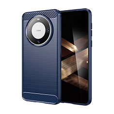 Custodia Silicone Cover Morbida Line MF1 per Huawei Mate 60 Pro+ Plus Blu