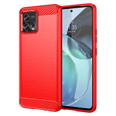 Custodia Silicone Cover Morbida Line MF1 per Motorola Moto G72 Rosso
