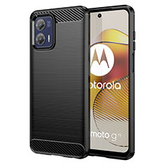 Custodia Silicone Cover Morbida Line MF1 per Motorola Moto G73 5G Nero