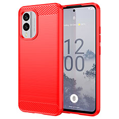 Custodia Silicone Cover Morbida Line MF1 per Nokia X30 5G Rosso
