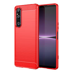 Custodia Silicone Cover Morbida Line MF1 per Sony Xperia 1 V Rosso