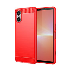 Custodia Silicone Cover Morbida Line MF1 per Sony Xperia 5 V Rosso