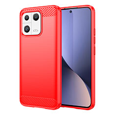 Custodia Silicone Cover Morbida Line MF1 per Xiaomi Mi 13 5G Rosso