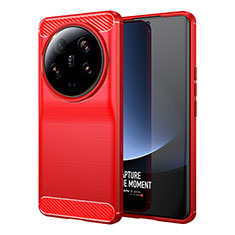 Custodia Silicone Cover Morbida Line MF1 per Xiaomi Mi 13 Ultra 5G Rosso