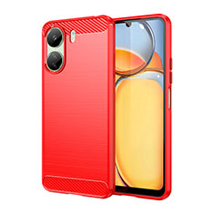 Custodia Silicone Cover Morbida Line MF1 per Xiaomi Poco C65 Rosso