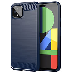 Custodia Silicone Cover Morbida Line per Google Pixel 4 Blu