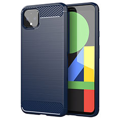 Custodia Silicone Cover Morbida Line per Google Pixel 4 XL Blu