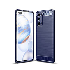 Custodia Silicone Cover Morbida Line per Huawei Honor 30 Pro+ Plus Blu