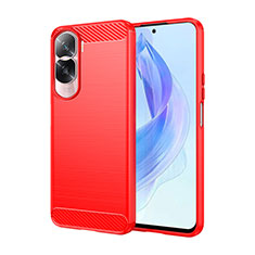 Custodia Silicone Cover Morbida Line per Huawei Honor 90 Lite 5G Rosso