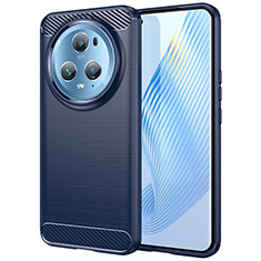 Custodia Silicone Cover Morbida Line per Huawei Honor Magic5 Pro 5G Blu