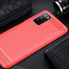 Custodia Silicone Cover Morbida Line per Huawei Honor V30 Pro 5G Rosso