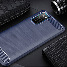 Custodia Silicone Cover Morbida Line per Huawei Honor View 30 Pro 5G Blu